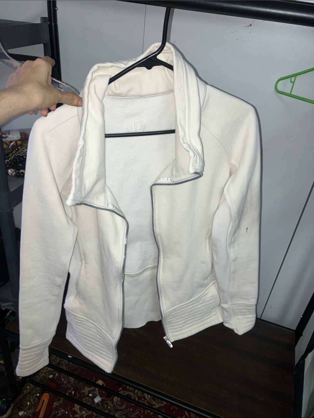 Lululemon ivory off white zip jacket s/m
